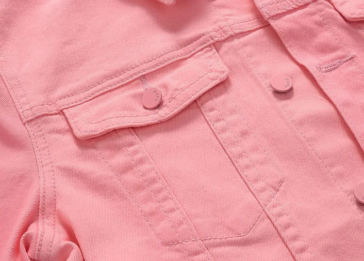 2025 Denim Jackets Men Solid Color Jacket Slim Fit Denim Coat Fashion Military Jacket Yellow Black Green White Top for Men