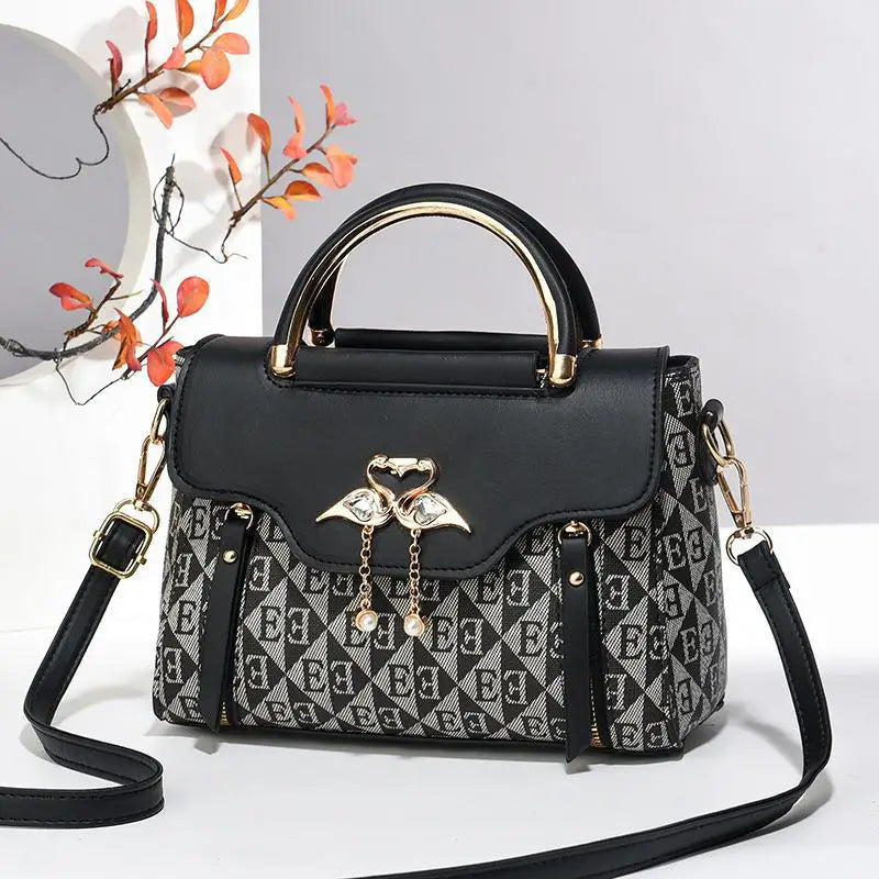 High Quality Bags Fashion Print Leather Shoulder Bag Luxury Design Shoulder Bag Elegant Small Square Bag