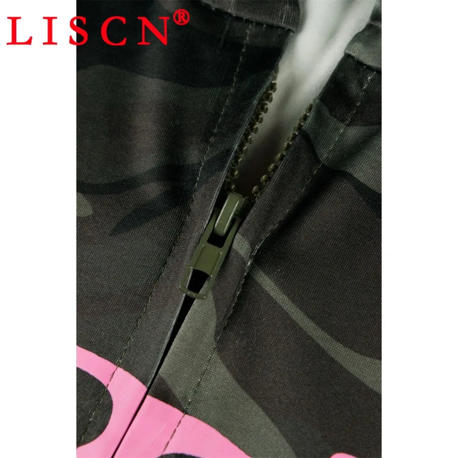 10 Wholesale Fall Tracksuits Camouflage Printing Two Piece Set Womens Outfits Slim Long Sleeve Hooded Jackets + Pants K15697_2