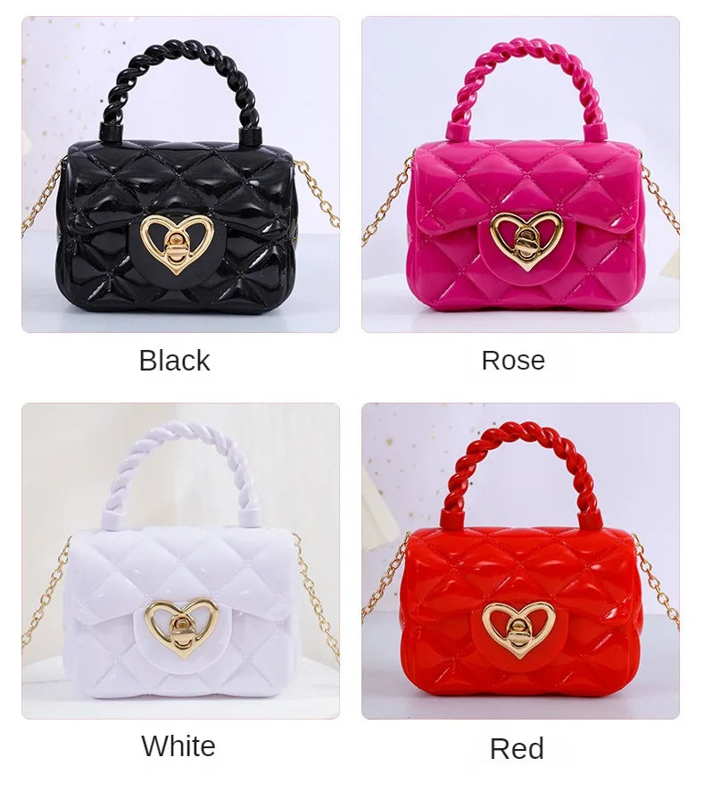 PU Mini Shoulder Bags New Heart Coin Wallets Handbags Women Girls