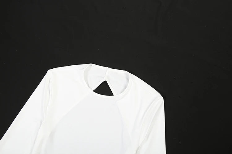 Weird Puss Backless Dress Women Sexy o-Neck Full Sleeve Adjustable Straps Autumn Fashion Skinny Simple Midnight Maxi Bodycon