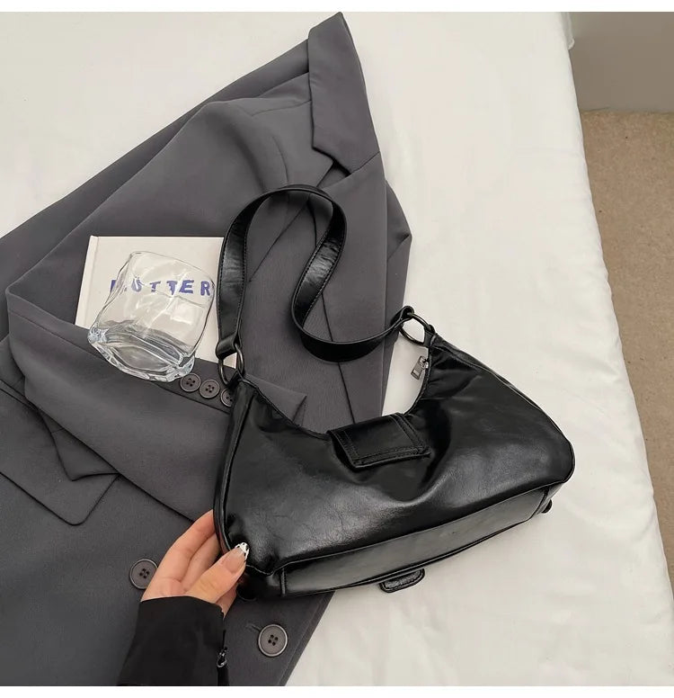 Y2K Retro Pleated Hobo Shoulder Bag for Women Hot Selling Maillard Style Underarm Bag Clutch Handbags for Travel Work Shopping