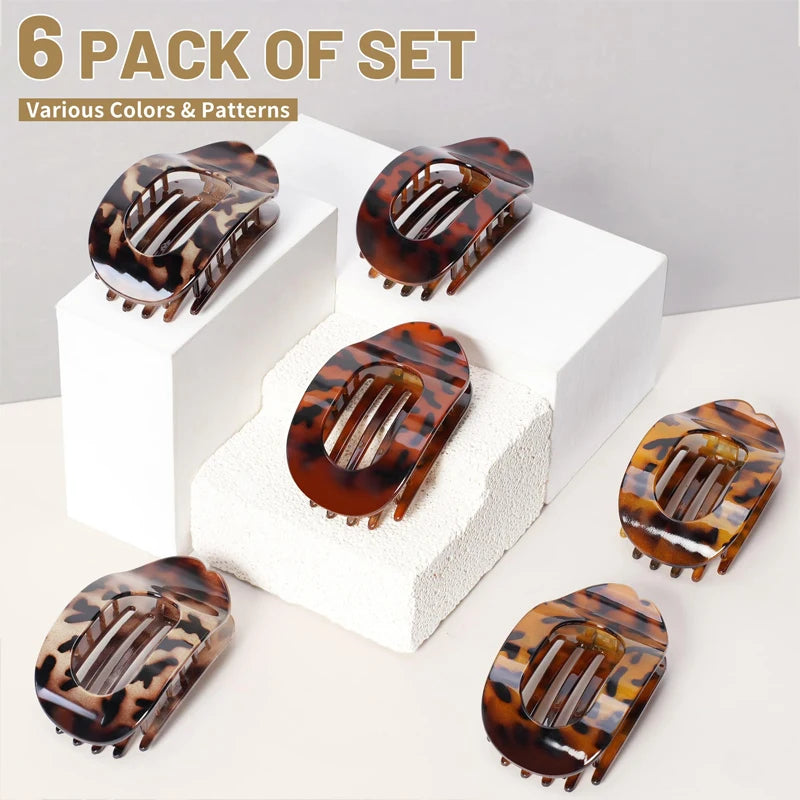 Newest Korean Acetic Acid Hair Clip Hair Accessories Women's Spoon Clip Spring Clip Leopard Hair Clip Top Clip Simple Headpiece