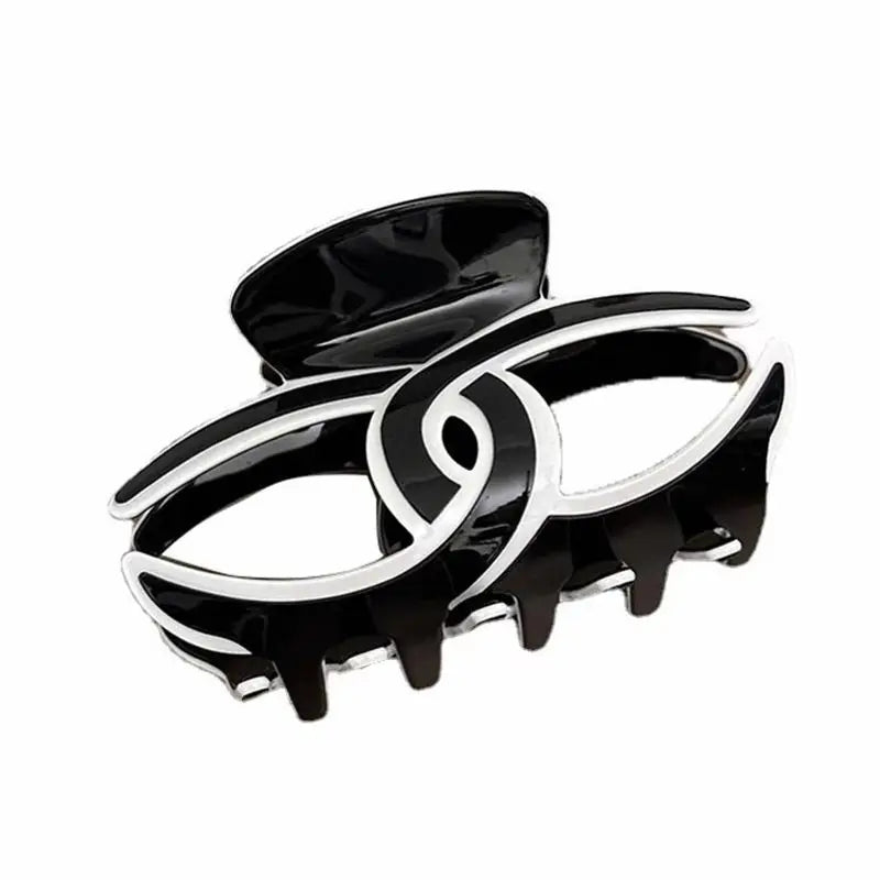 1pc Double C small fragrance French texture hair clip, shark clip hair accessory, women's light luxury hair clip hair accessory