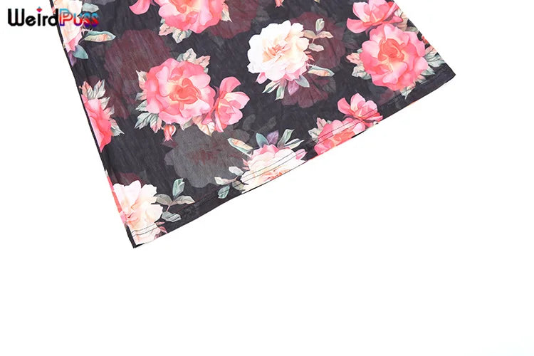 Weird Puss Summer Sheer Women 2Piece Set Side Split Slim Long Skirt+V Neck Camisole Ladies Sexy Vacation Party Matching Suits