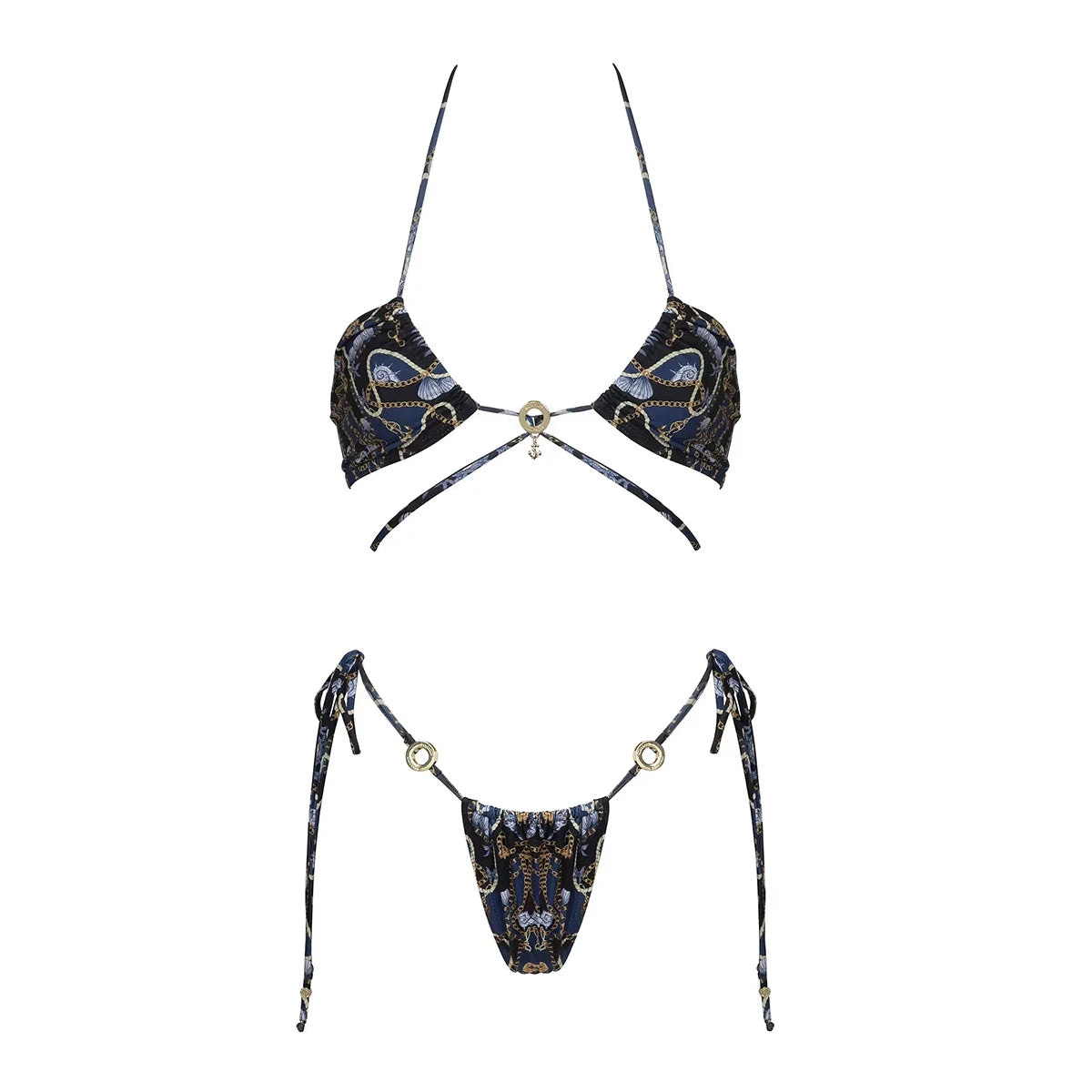 2026 New High Quality Elegant One Piece Swimsuit And Skirt Print Deep-V Lace-up Women Bikini Set Swimwear Party Bathing Suit