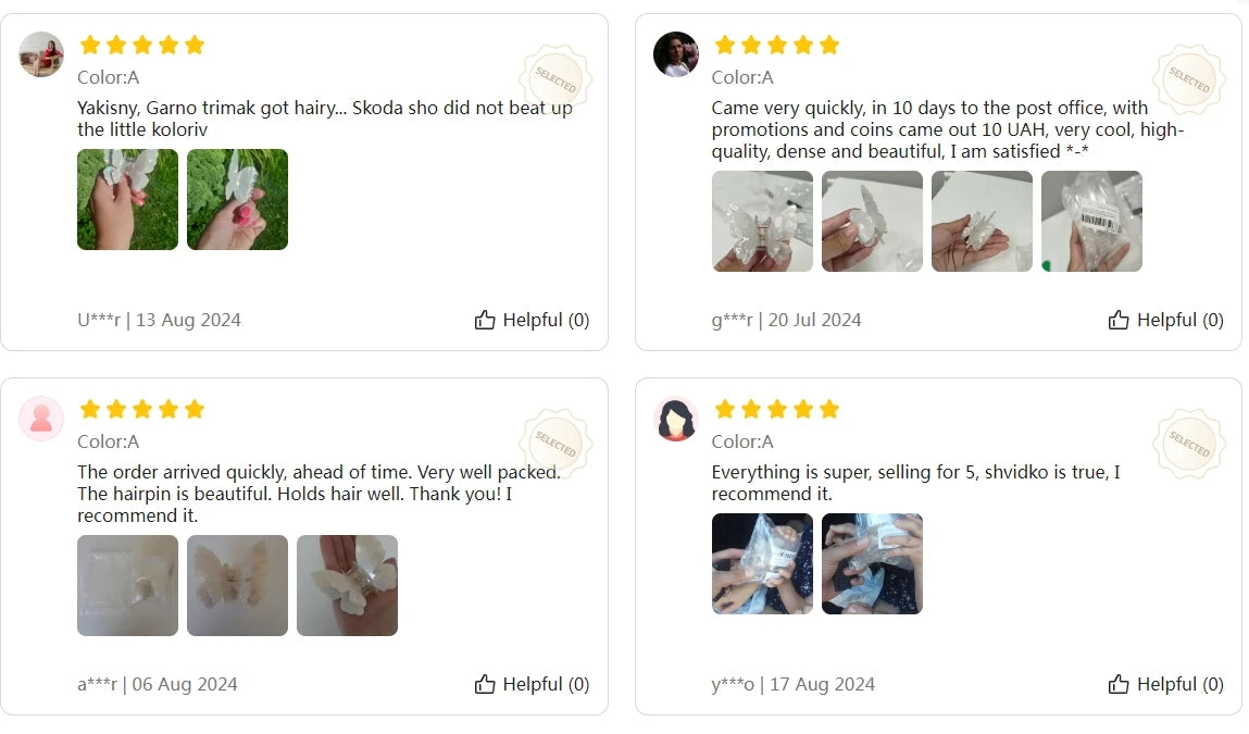 Colorful Fairy Butterfly Hair Claw Acetate Sweet Princess Butterfly Crab Hair Clips for Women Girls Hairpin Hair Accessories