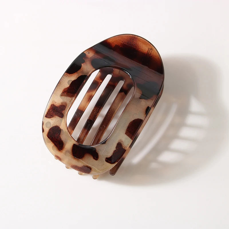 Newest Korean Acetic Acid Hair Clip Hair Accessories Women's Spoon Clip Spring Clip Leopard Hair Clip Top Clip Simple Headpiece
