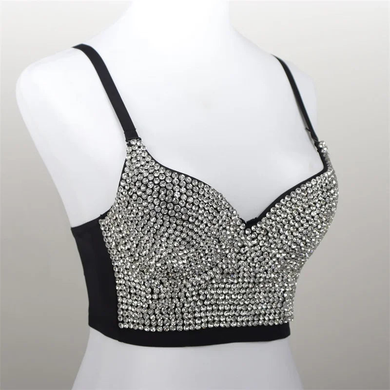 Bling Rhinestone Corset, Luxury Woman Clothes