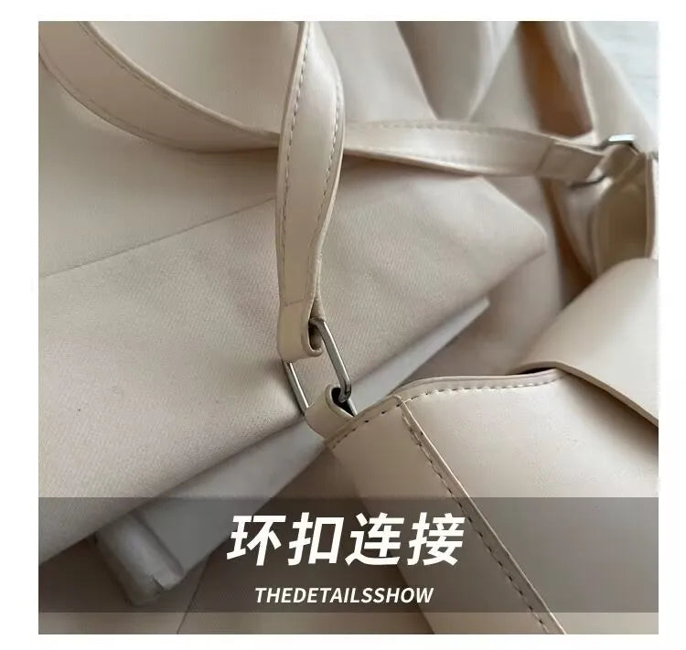 Solid color armpit bag, women's fashion new style | Casual texture shoulder bag, summer minimalist baguette bag