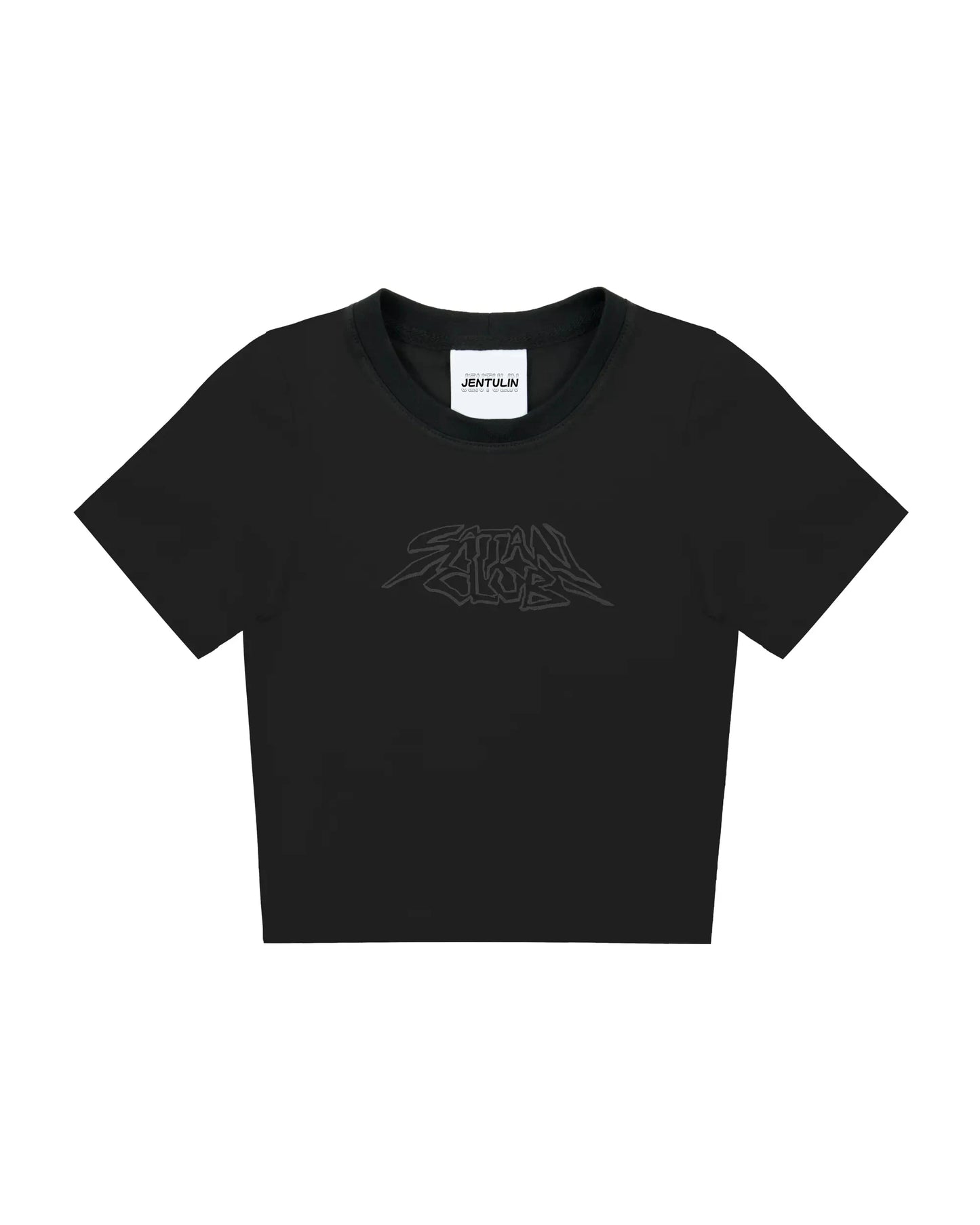 Harajuku Aesthetic Hip Hop Satan Club Graphic Print Y2K Letter Crop Tops SCFEM Tee Women Clothing Streetwear Short Sleeve Tshirt