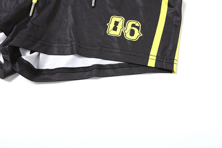 Sisterlinda Casual Summer 2 Piece Set Letter Print Crew Neck Short Sleeve T-shirts+Drawstring Slim Mini Bottoms, lady's Tracksuit