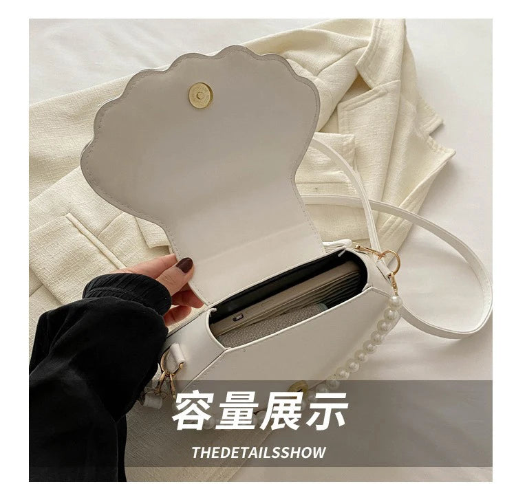 Korean-style Chic Single-shoulder Bag, Niche Trend Shell Bag, Fashionable and Simple Crossbody Bag 2025 Summer New Bag for Women