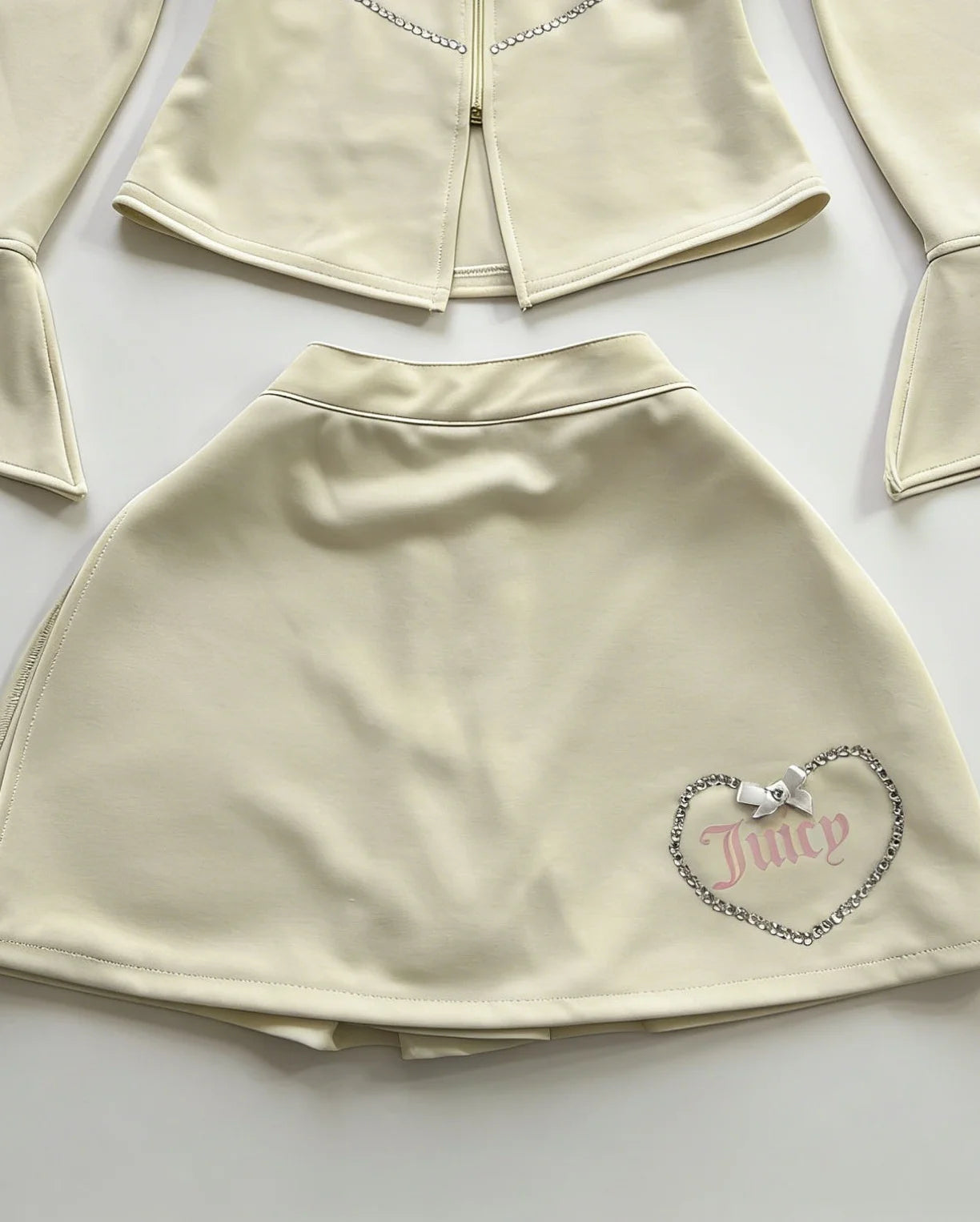 European and American sexy spicy girl personality trend slim fit pants skirt hot stamping diamond three-dimensional bow