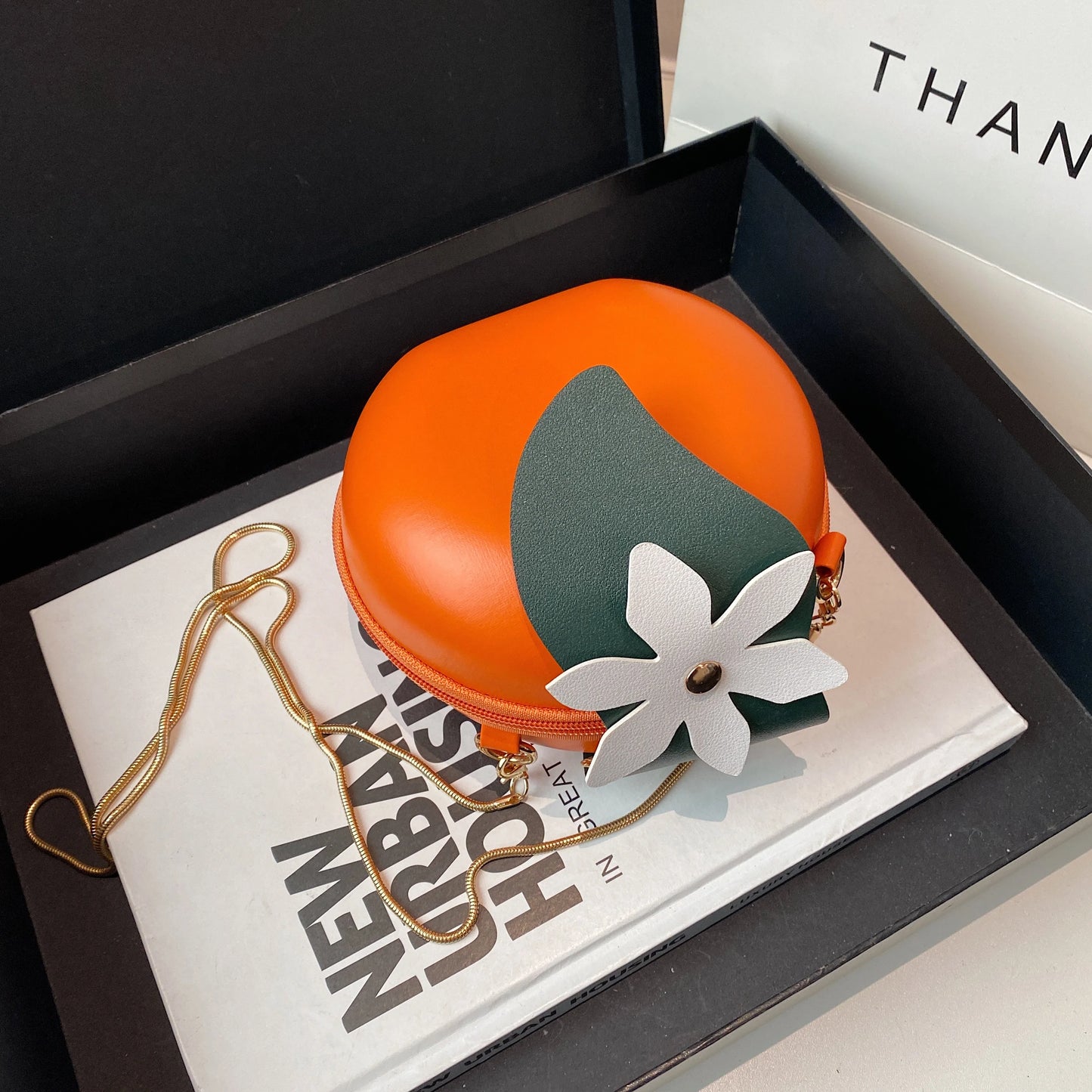 Fruit mango orange bag crossbody bag one shoulder cute style bag small round bag