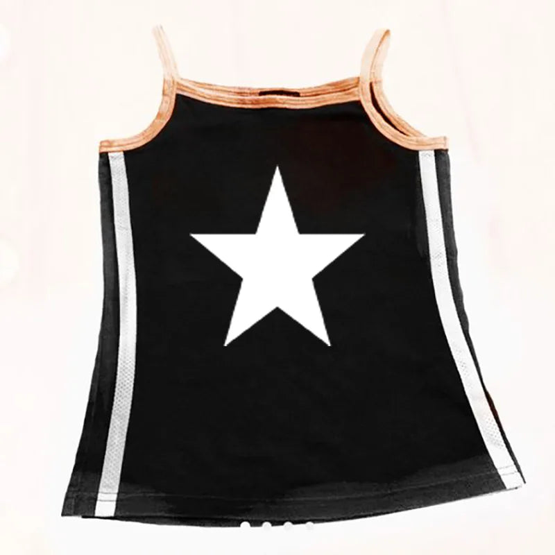Gothic Star Print Streetwear Vintage Harajuku Punk Grunge Crop Top Casual Women's T-Shirt E-girl Baby Tee Slim Y2k Clothes