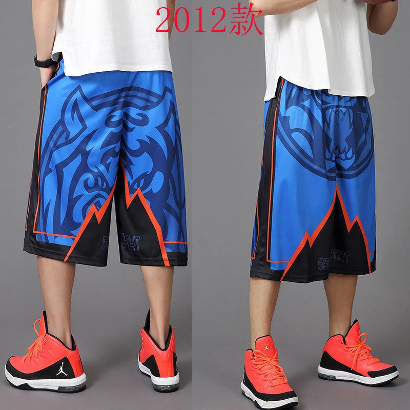 New Arrival Fashion Men Stretch Loose Running Shorts Summer Casual Elastic Waist Knee Length Print Plus Size XL 2XL 3XL 4XL