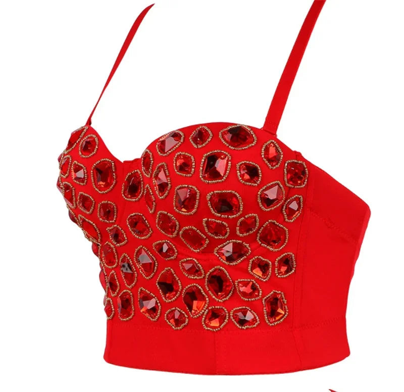 Bling Rhinestone Corset, Luxury Woman Clothes