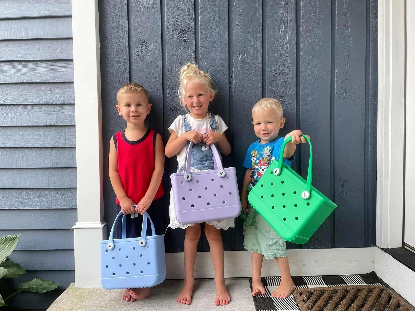 Beach Bag Waterproof Tote Handbag EVA Beach Basket Child High Capacity Multi-Purpose Handbag Fashion Kid Beach Storage Bag