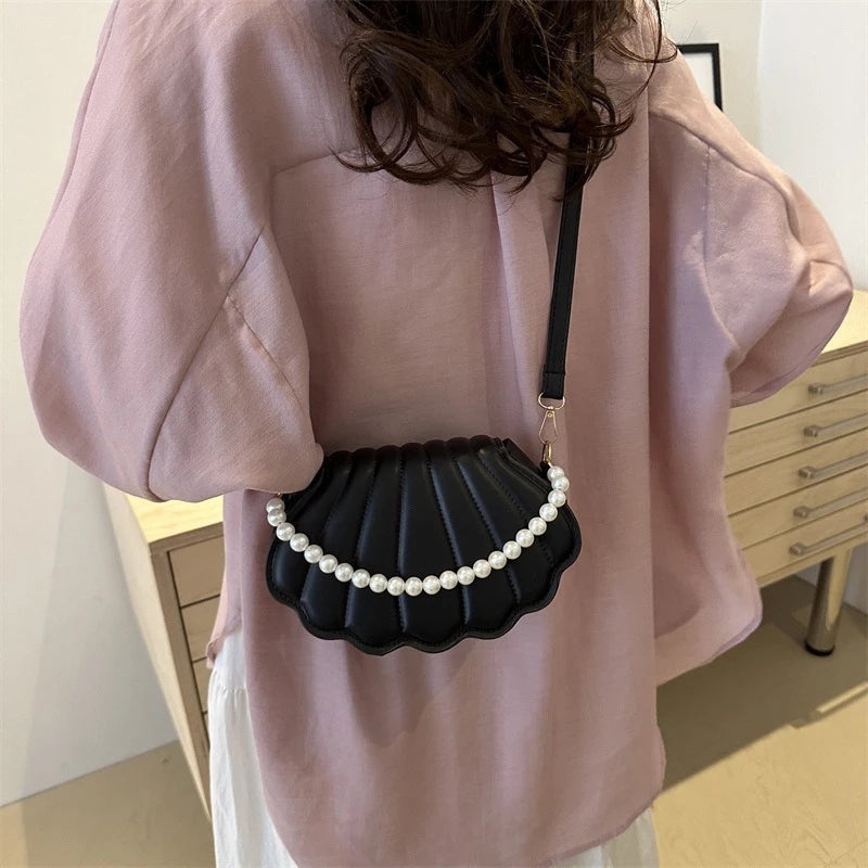 Korean-style Chic Single-shoulder Bag, Niche Trend Shell Bag, Fashionable and Simple Crossbody Bag 2025 Summer New Bag for Women