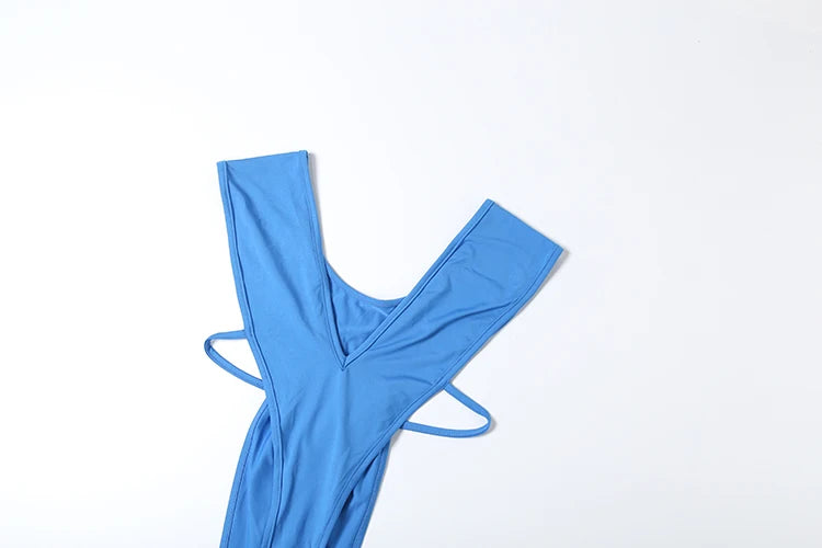 Weird Puss Sexy Hipster Women Tracksuit 2 Piece Set Deep V-Neck Sleeveless Bodysuit+Leggings Matching Hipster Streetwear Outfits