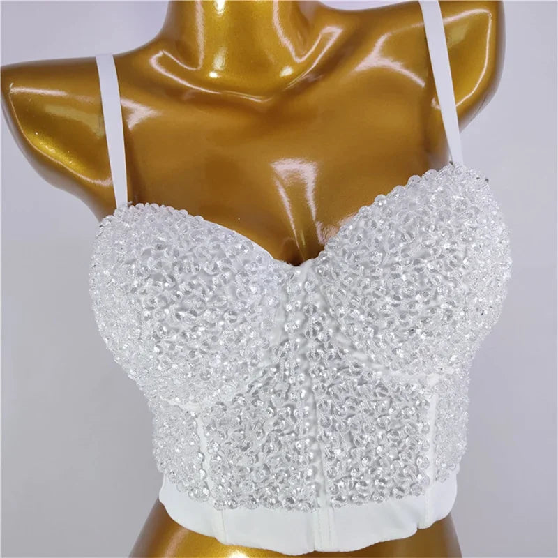 Bling Rhinestone Corset, Luxury Woman Clothes