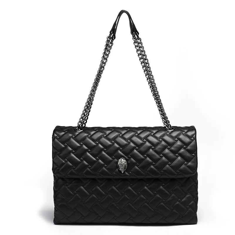 2026 New Metallic Rainbow Stripes Heart Bag PU Leather Chain Crossbody Purse