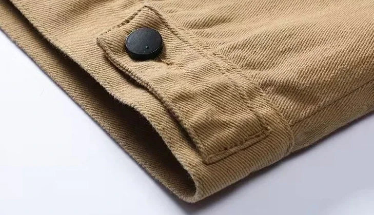 Button Black Denim Jackets Man Autumn Coat for Men Khaki Rock on Board Clothing Winter 2024 Designer Aesthetic Large Size