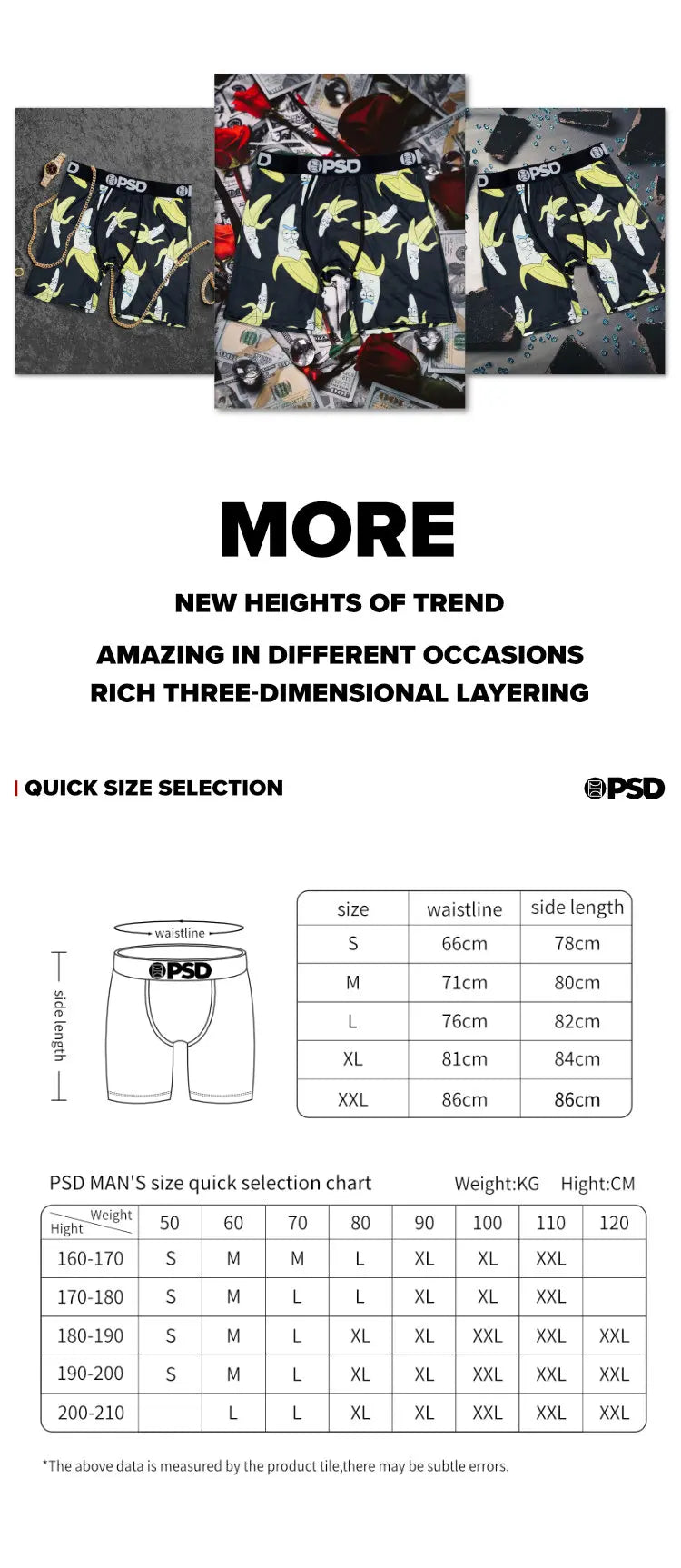 OZPSD Men Sexy Boxers Men Boxershorts Men's Printed Long Boxer Briefs Mens Underpants Plus Size Breathable Man Underwear Panties