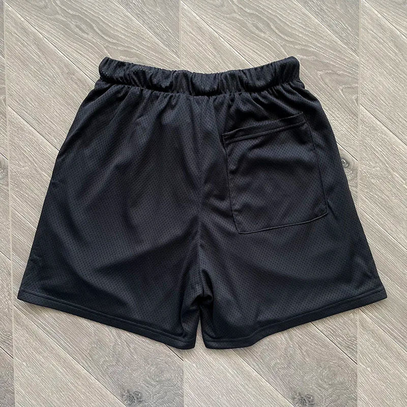 Cactus Jack Shorts Fashion Casual  Loose Color Blocking Patch Black Drawstring Elastic Waist Shorts Men Women Streetwear Pants