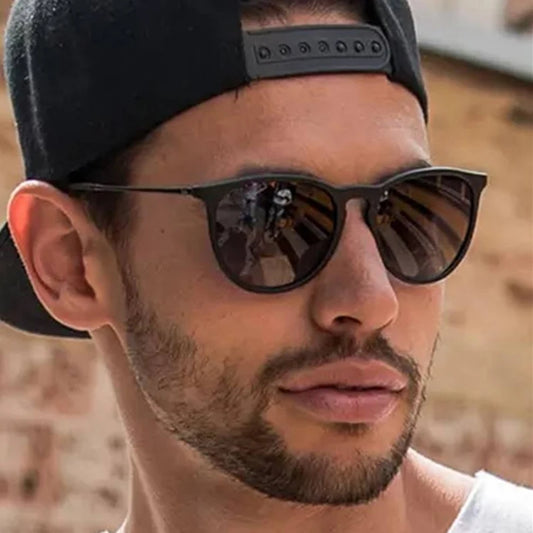 Popular Metal Frame Vintage Sunglasses Women Men Round Sun Glasses Eye Glasses for Male Female Reflective Film Sunglasses ﻿