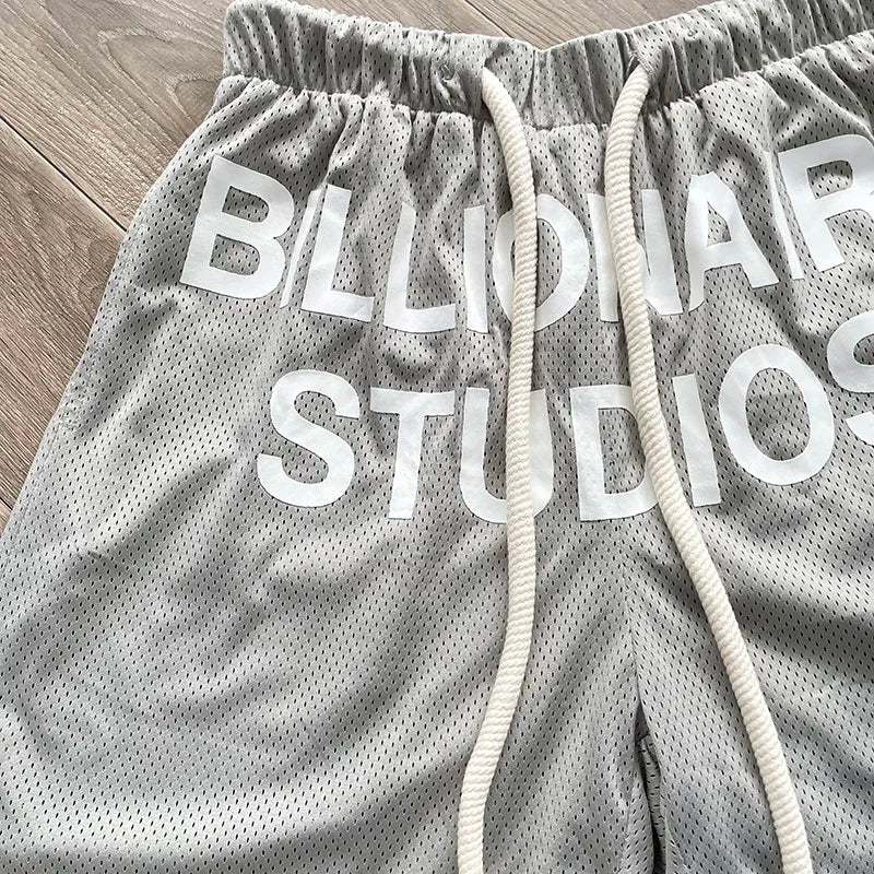 Cactus Jack Shorts Fashion Casual  Loose Color Blocking Patch Black Drawstring Elastic Waist Shorts Men Women Streetwear Pants