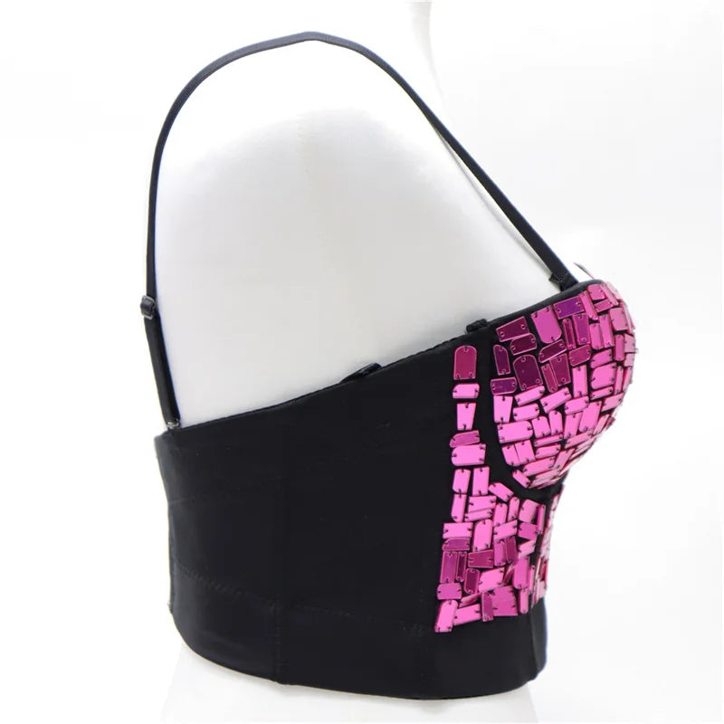 Bling Rhinestone Corset, Luxury Woman Clothes