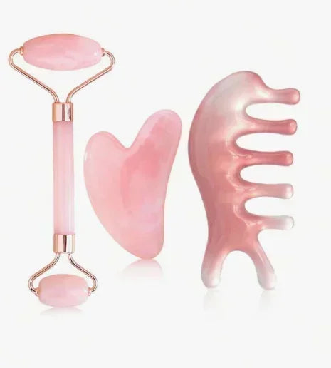 3/5/8/14pcs/Set Facial Beauty Massage & Cleansing Tool Kit, Includes Gua Sha, Massage Roller, Ice Globes, Face Brushes, Head
