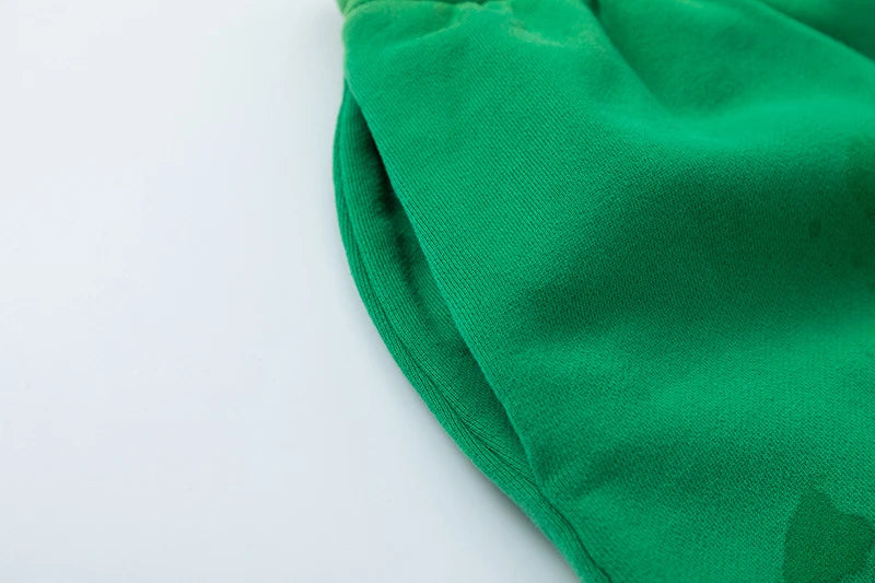 RRR123 2024 New Sports Shorts Heavyweight Washed Graffiti Print Vintage Drawstring Capris Casual High Street Loose Curled Y2K