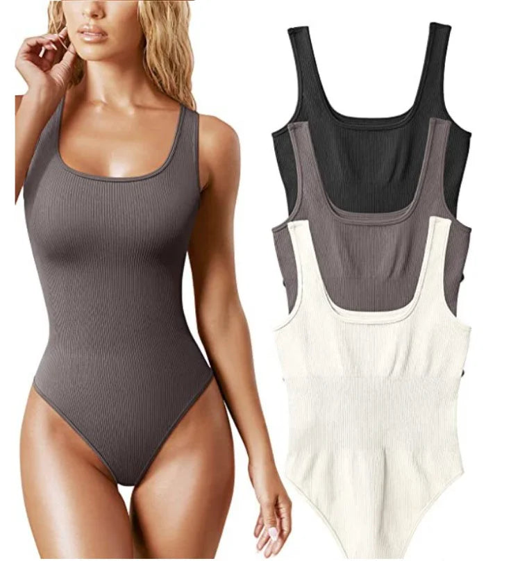 summer solid sexy bodycon women bodysuits female Knit slim casual bodysuit chic lady club short playsuits femme