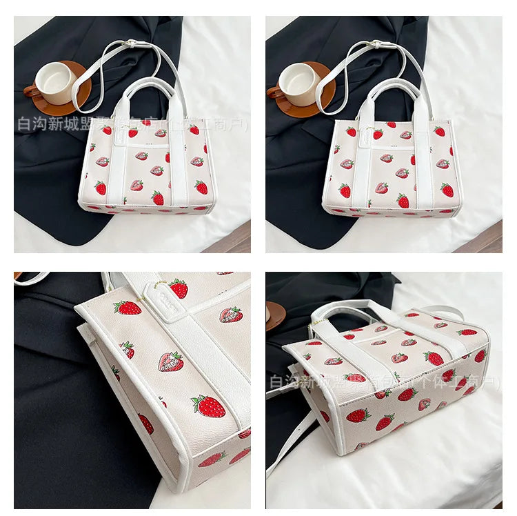 2025 New! Large Capacity Tote Bag - Simple Stylish, Cute Korean Style, Trendy Printed