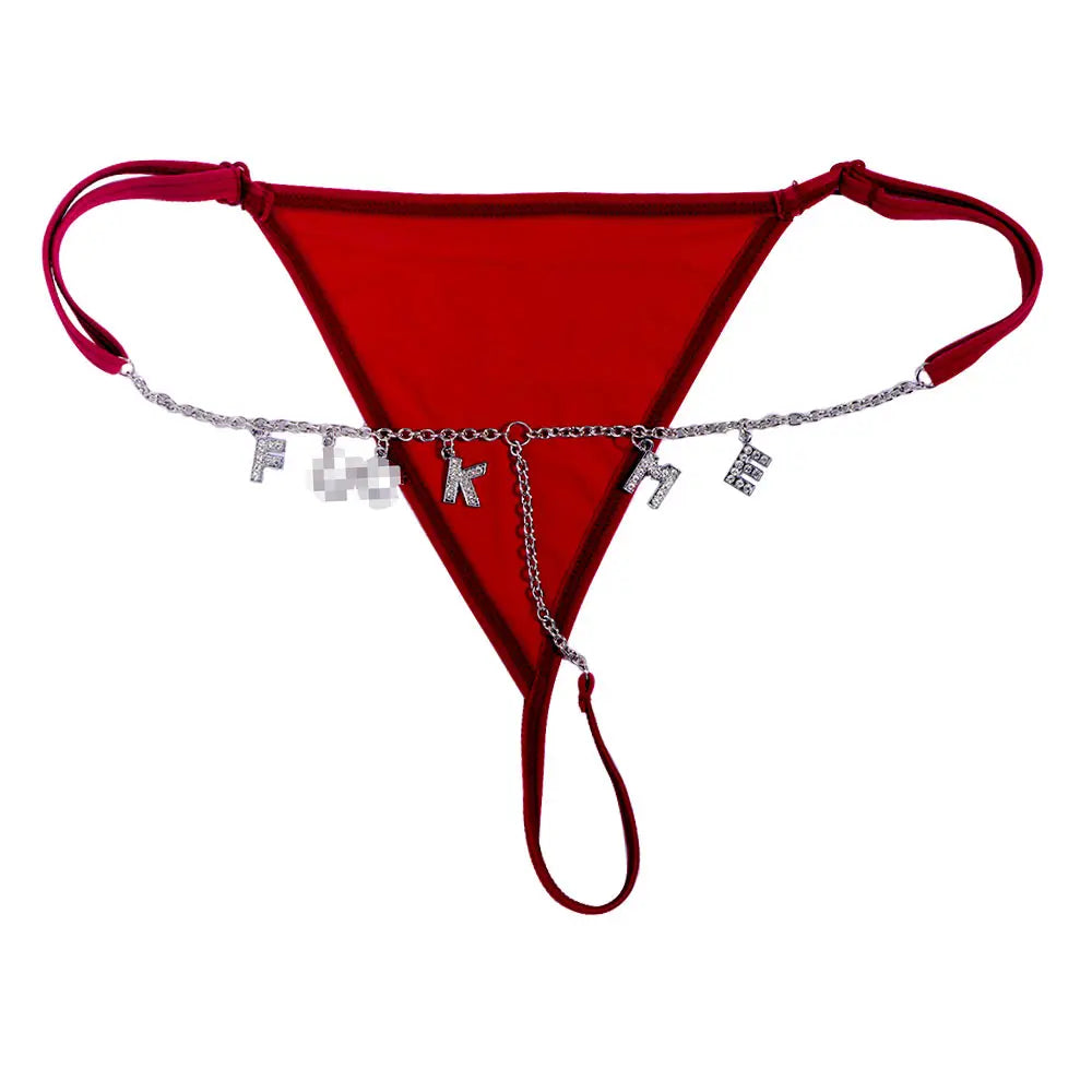 Customize Name Crystal Letters Waist Body Chain for Women Sexy Leopard Underwear Thong Body Jewelry Valentine's Day Gift
