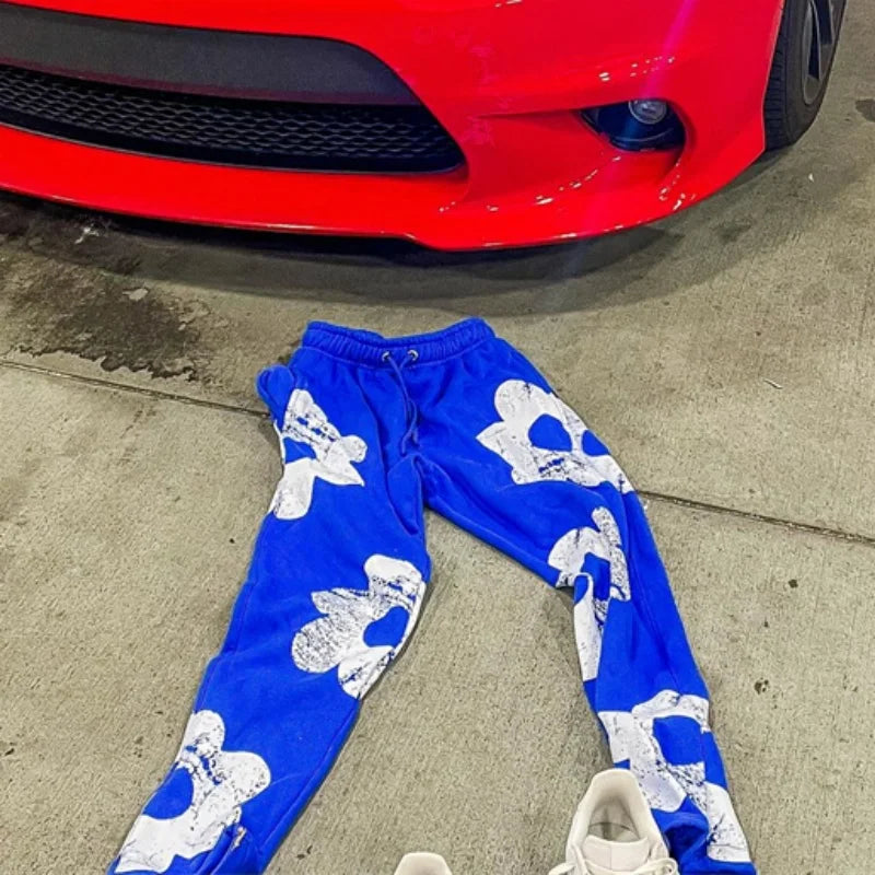 Y2k Aesthetics Winter Men's Sweatshirt Gothic Hip Hop Flowers Graphics Vintage Slim Hoodie Punk Grunge Long Sleeve Couple Jacket