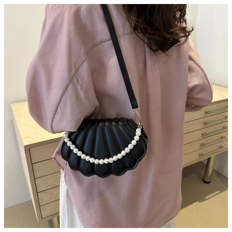 Korean-style Chic Single-shoulder Bag, Niche Trend Shell Bag, Fashionable and Simple Crossbody Bag 2025 Summer New Bag for Women