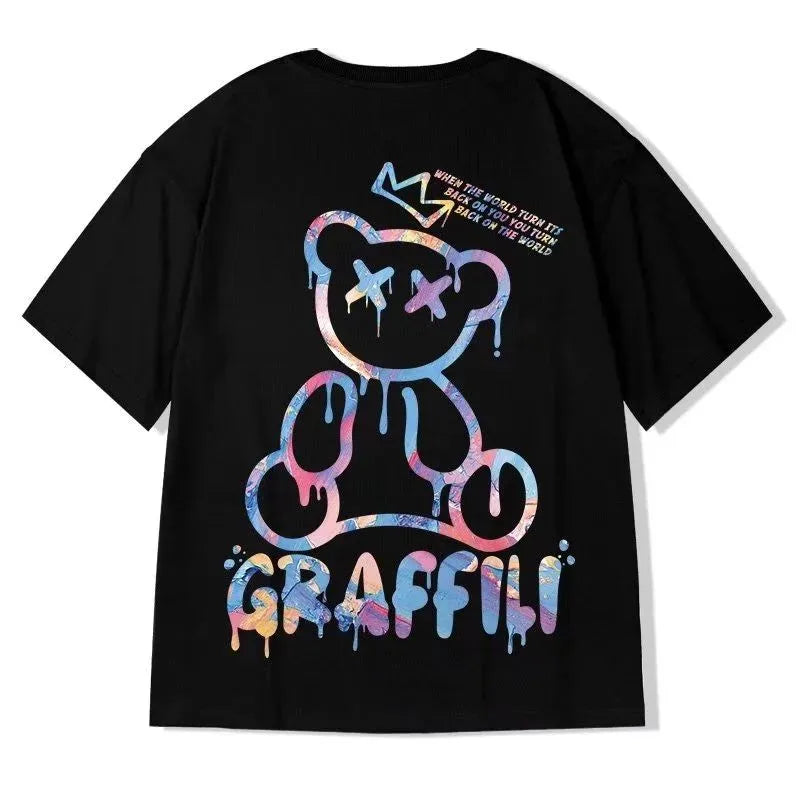 Summer plus size T-shirt new T-shirt summer loose round neck casual couple short sleeved top outdoor trendy breathable T-shirt