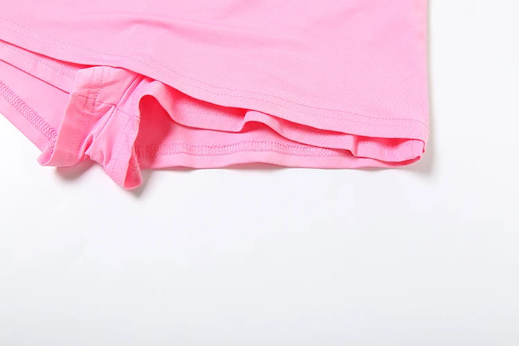 Weird Puss Casual Sporty 2 Piece Set Women Tracksuit Letter Print Short Sleeve Crop Tops+Ruched Shorts Daily Fashion Streetwear