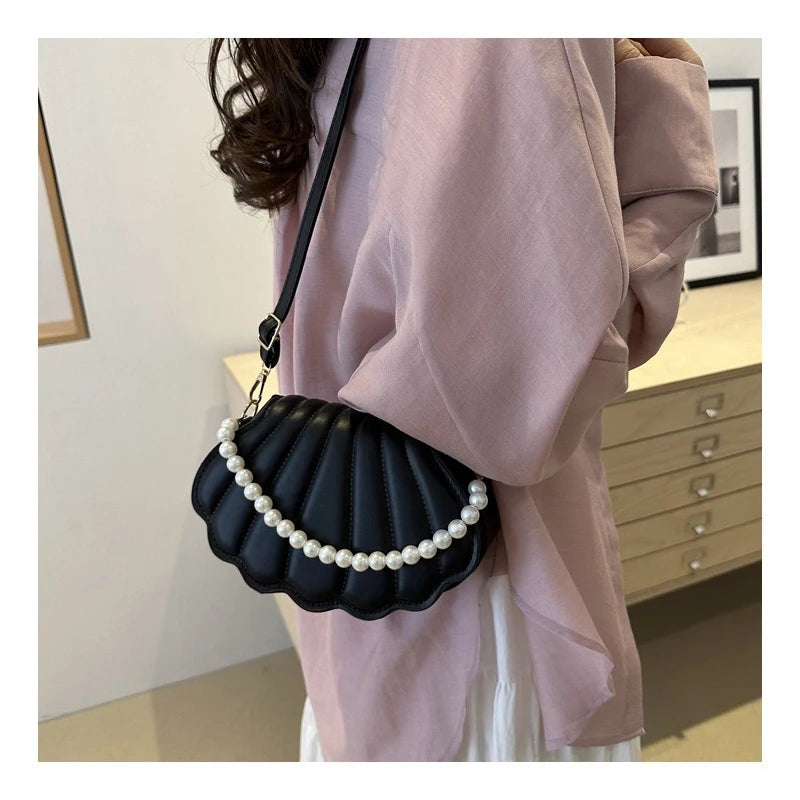 Korean-style Chic Single-shoulder Bag, Niche Trend Shell Bag, Fashionable and Simple Crossbody Bag 2025 Summer New Bag for Women