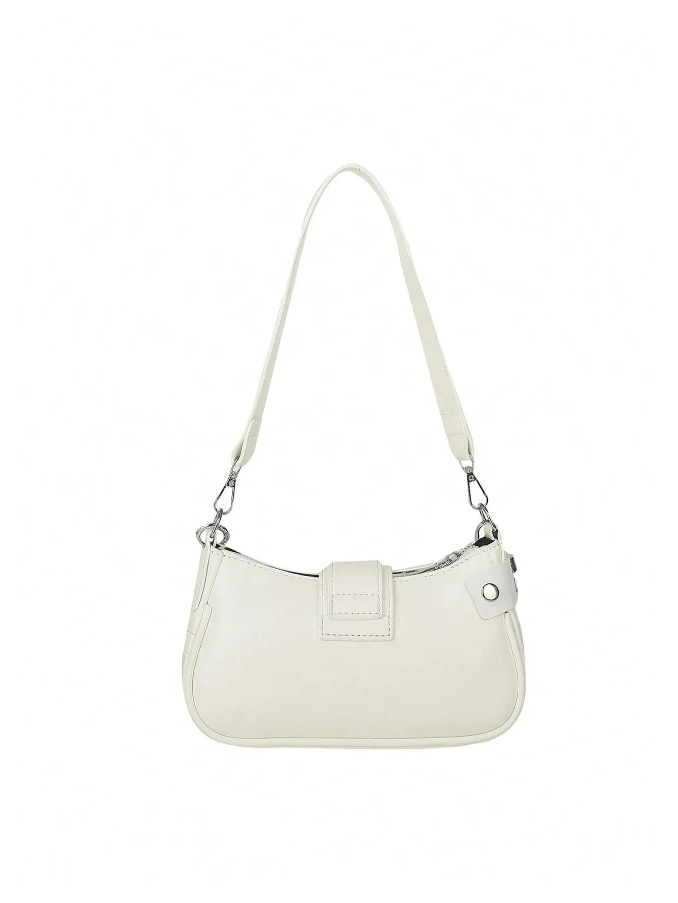 Lightweight PU Leather Shoulder Bag with Chain Strap Women's Casual Underarm Purse For Commuting And Social Gatherings