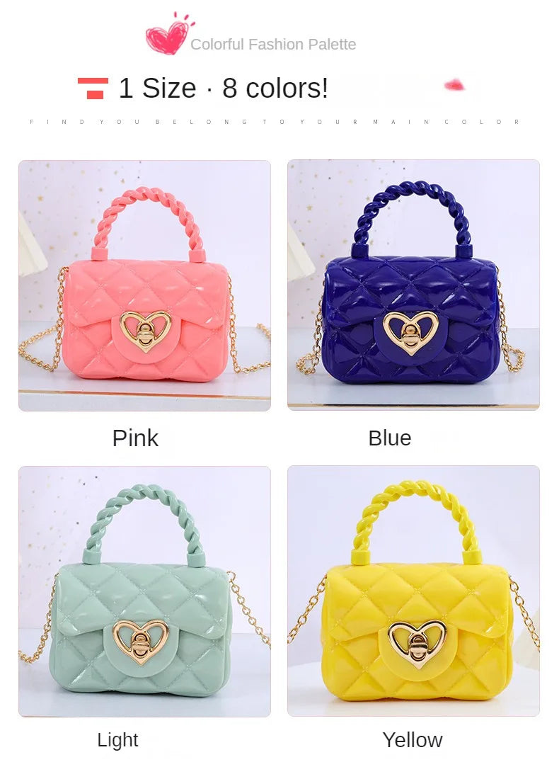 PU Mini Shoulder Bags New Heart Coin Wallets Handbags Women Girls
