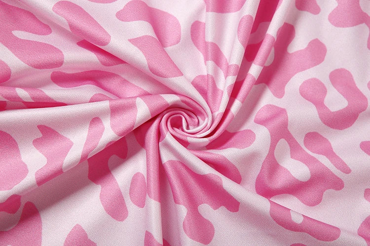 Weird Puss Letter Leopard Print 2 Piece Set Women Casual Zip Hooded Crop Jacke+Leggings Matching Stretch Sporty Street Outfits