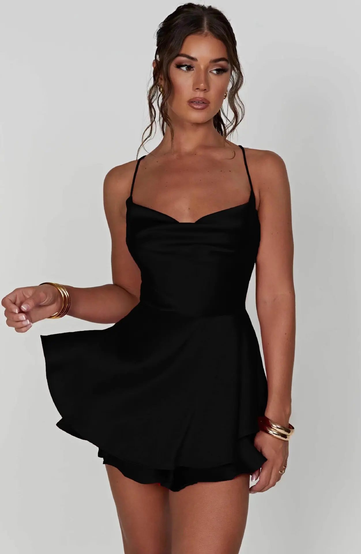 Backless Slip Dress & Pants Set — Women's Summer