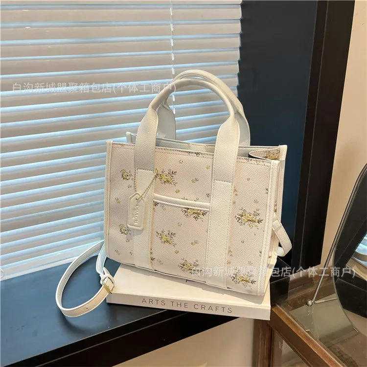 2025 New! Large Capacity Tote Bag - Simple Stylish, Cute Korean Style, Trendy Printed
