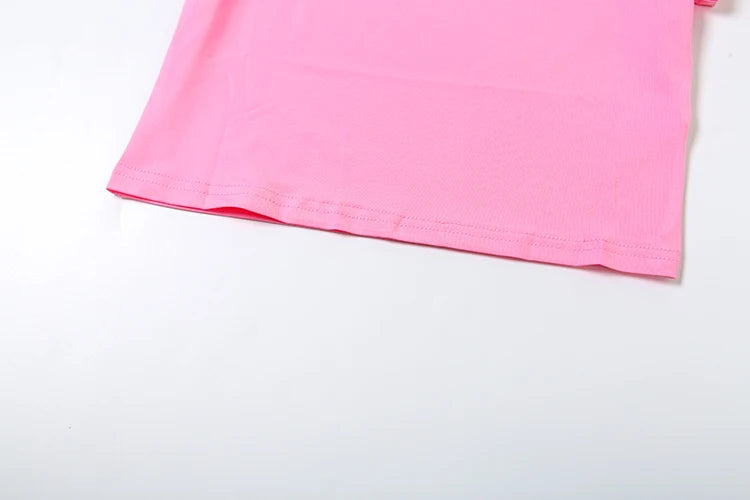 Weird Puss Casual Sporty 2 Piece Set Women Tracksuit Letter Print Short Sleeve Crop Tops+Ruched Shorts Daily Fashion Streetwear