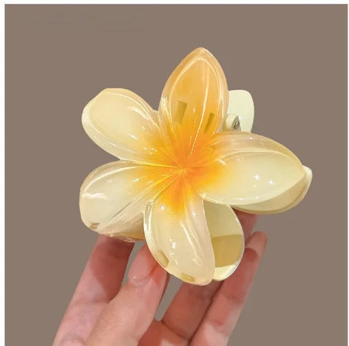 New Hawaiian Gradient Hair Clips Women Flower Hair Claws Shark Hairpins Vacation Beach Style Hairpins Hair Accessories